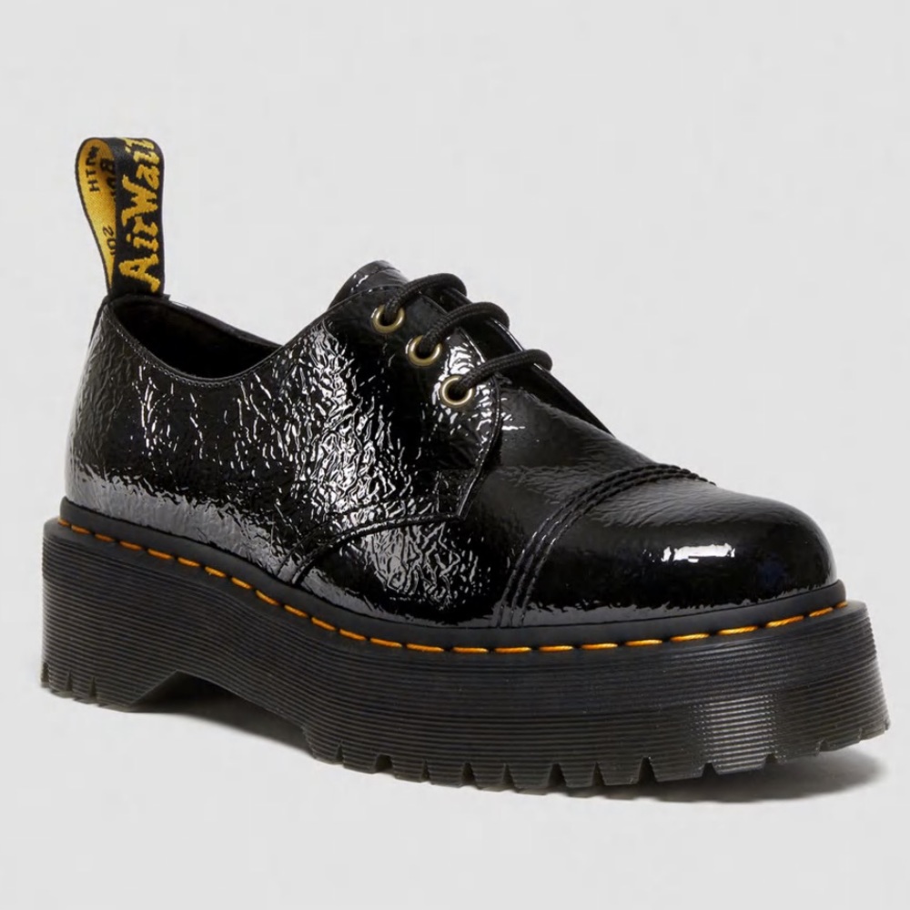 1461 DISTRESSED PATENT LEATHER PLATFORM SHOES WOMENS SIZE 5